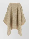 Bottega Veneta Wool Skirt With Asymmetric Hem And Textured Fabric