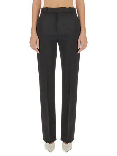 Bottega Veneta Wool Slim-fit Trousers In Black
