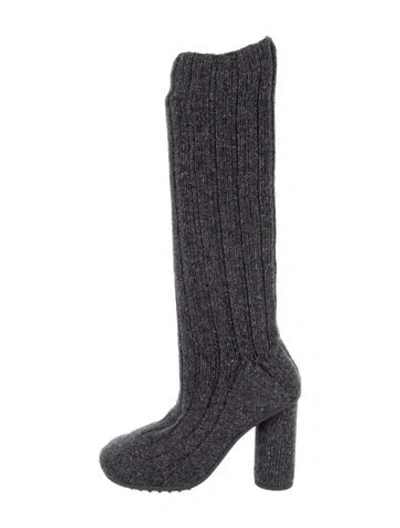 Pre-owned Bottega Veneta Wool Sock Boots W/ Tags In Grey