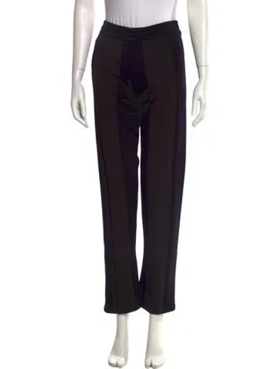 Pre-owned Bottega Veneta Wool Straight Leg Pants In Black