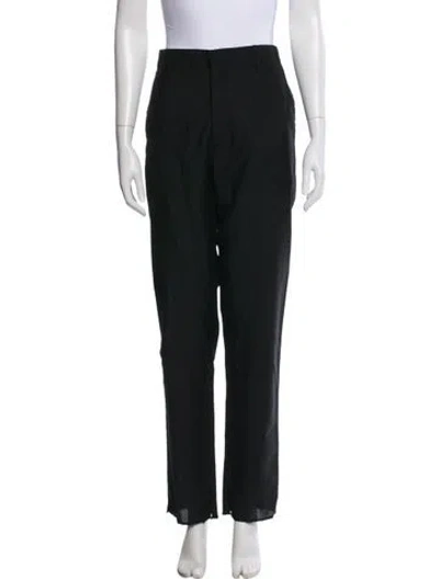 Pre-owned Bottega Veneta Wool Straight Leg Pants In Black