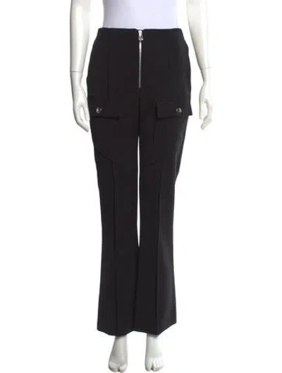 Pre-owned Bottega Veneta Wool Straight Leg Pants In Black