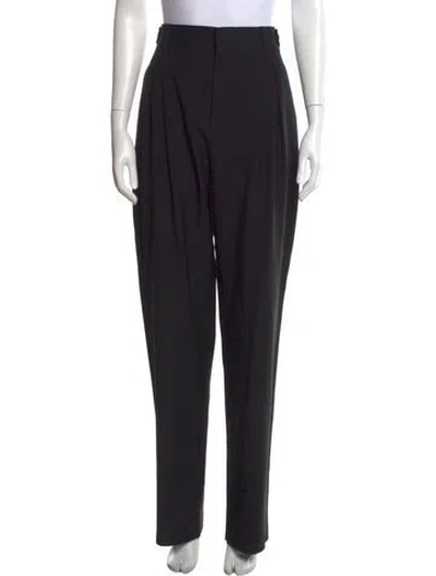 Pre-owned Bottega Veneta Wool Straight Leg Pants In Black