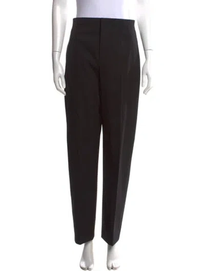 Pre-owned Bottega Veneta Wool Straight Leg Pants In Black