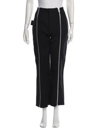 Pre-owned Bottega Veneta Wool Straight Leg Pants In Black