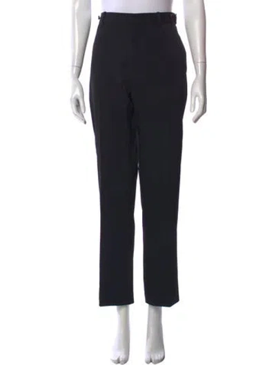 Pre-owned Bottega Veneta Wool Straight Leg Pants In Black