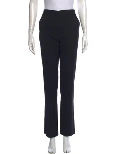 Pre-owned Bottega Veneta Wool Straight Leg Pants In Black