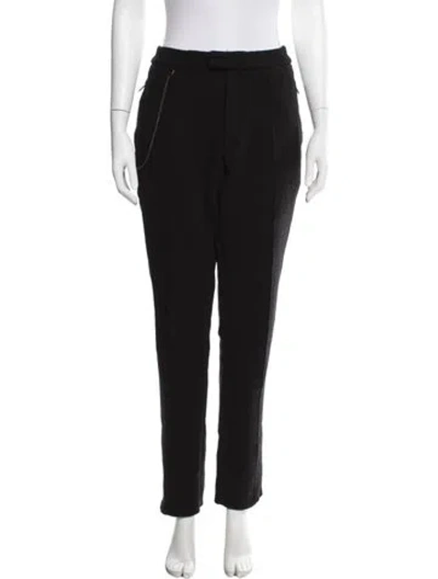 Pre-owned Bottega Veneta Wool Straight Leg Pants In Black