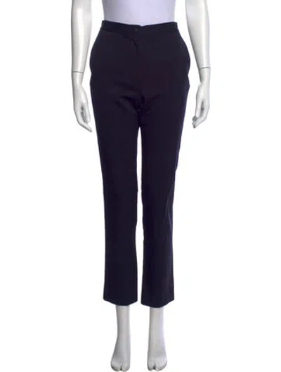 Pre-owned Bottega Veneta Wool Straight Leg Pants In Blue