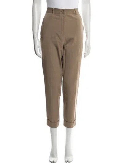 Pre-owned Bottega Veneta Wool Straight Leg Pants In Brown