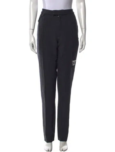 Pre-owned Bottega Veneta Wool Straight Leg Pants W/ Tags In Blue/green