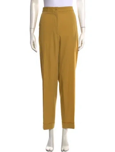 Pre-owned Bottega Veneta Wool Straight Leg Pants W/ Tags In Yellow