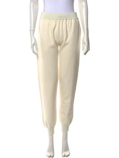 Pre-owned Bottega Veneta Wool Straight Leg Pants In Yellow