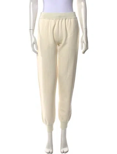 Pre-owned Bottega Veneta Wool Straight Leg Pants In Yellow