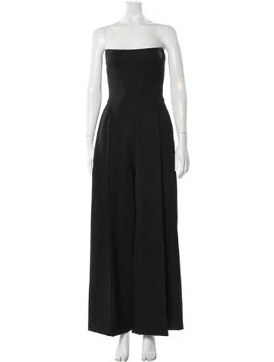 Pre-owned Bottega Veneta Wool Strapless Jumpsuit In Black