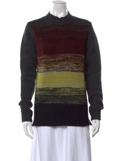 Pre-owned Bottega Veneta Wool Striped Sweater In Blue