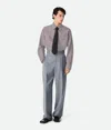 Bottega Veneta Belt-loop Casual Pants In Dark Opal/beige Melange