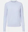 Bottega Veneta Intrecciato-knit Cashmere Sweater In Blue