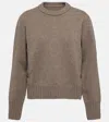 Bottega Veneta Heavy Wool Sweater With Knot Buttons In Grey