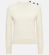 Bottega Veneta Rib Wool Sweater With Knot Detail In White