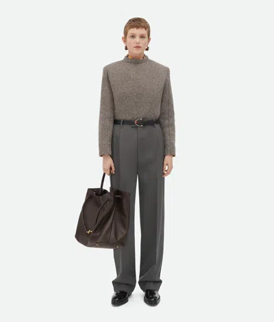 Bottega Veneta Wool Tailored Jumper In Gray
