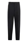 Bottega Veneta Pleated Front Tailored Trousers In Black