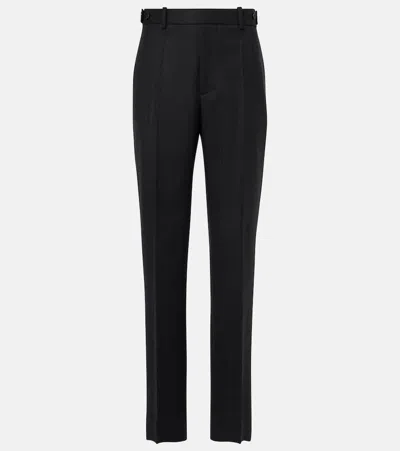 Bottega Veneta Womens Black Sartorial Straight-leg Mid-rise Wool Trousers