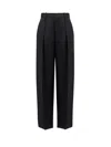 Bottega Veneta Wide-leg Tailored Wool Pants In Black