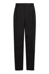 Bottega Veneta Grain De Poudre Trousers In Black