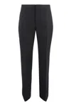 Bottega Veneta Wool Trousers With Curved Lines And Side Pockets In Black