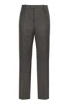 Bottega Veneta Men's Wool Trousers In Gray