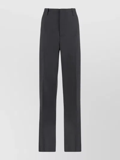 Bottega Veneta Wool Trousers Flat Front Tailored Design In Multi