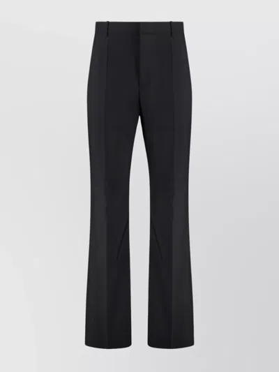 Bottega Veneta Wool Trousers Front Crease Detail In Black