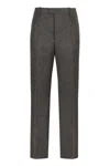 Bottega Veneta Men's Wool Trousers In Gray