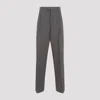 Bottega Veneta Women's Wool Trousers In Grey Melange