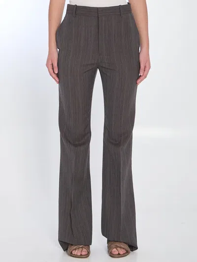 BOTTEGA VENETA BOTTEGA VENETA WOOL TROUSERS WITH THIN STRIPES