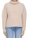 Bottega Veneta Beige Wool Sweater With Ribbed Motif