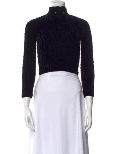 Pre-owned Bottega Veneta Wool Turtleneck Sweater In Black