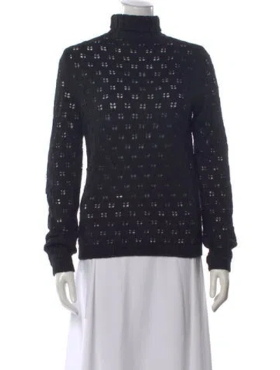 Pre-owned Bottega Veneta Wool Turtleneck Sweater In Black