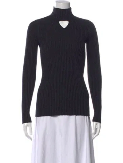 Pre-owned Bottega Veneta Wool Turtleneck Sweater In Black