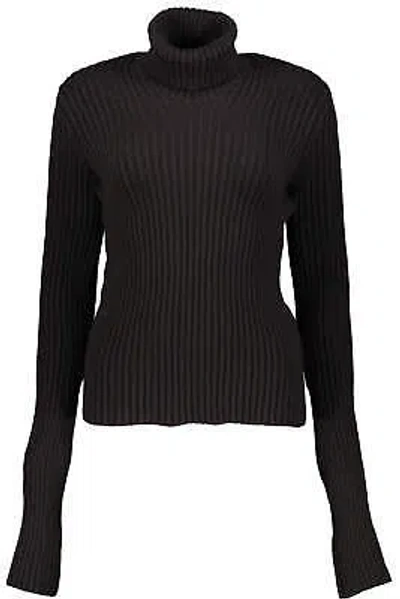 Pre-owned Bottega Veneta Wool Turtleneck Sweater In Black