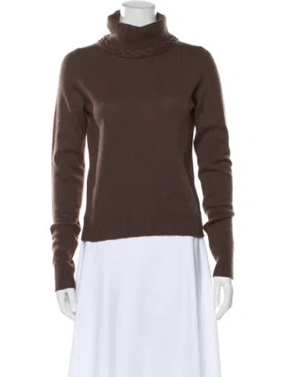 Pre-owned Bottega Veneta Wool Turtleneck Sweater In Brown