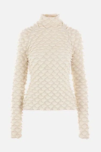 Bottega Veneta Wool Turtleneck Sweater In Green