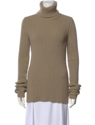 Pre-owned Bottega Veneta Wool Turtleneck Sweater In Neutral