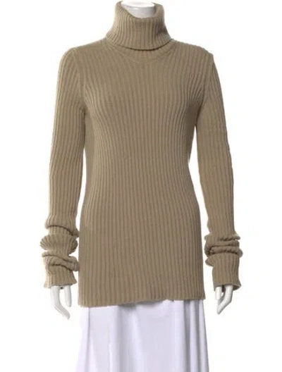 Pre-owned Bottega Veneta Wool Turtleneck Sweater In Neutral