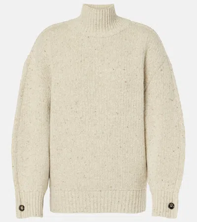 Bottega Veneta Wool Turtleneck Sweater In White
