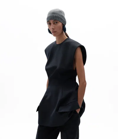 Bottega Veneta Bottega  Veneta Wool Twill Dress In Black