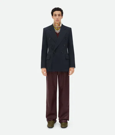 Bottega Veneta Wool Twill Jacket In Blue