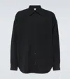 Bottega Veneta Wool Broadcloth Shirt In Black