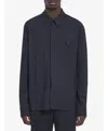Bottega Veneta Wool Twill Shirt In Blue